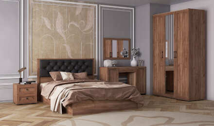 Модульная спальня София, Дуб Крафт Табачный 