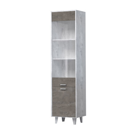 Пенал с 2 дверями на ножках ПС-1  ЭГО, бетон/камень 