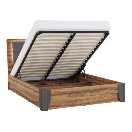 Кровать с подсветкой в изголовье Моника (подъемный механизм)  