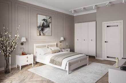 Шкаф 3-х дверный Фарго, Льняной 