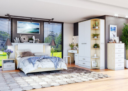 Шкаф трехстворчатый с двумя ящиками Милана  