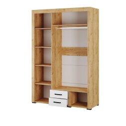 Шкаф 3х-створчатый Адель, дуб крафт золотой + белый