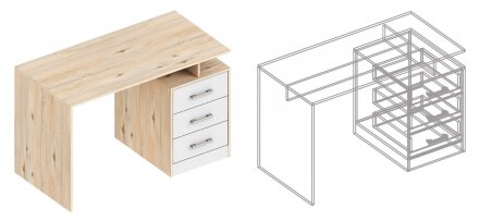 Стол письменный универсальный Милана 