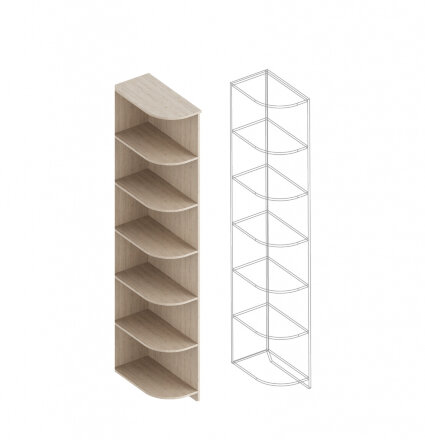 Стеллаж угловой Милана 