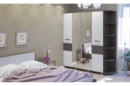 Шкаф четырехстворчатый В40 Виора, Ясень Шимо 