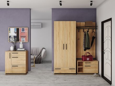 Зеркало навесное Модена МЗ-30, гикори 