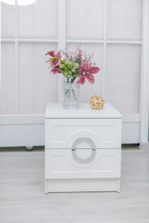 Тумба прикроватная Милан, серебро 