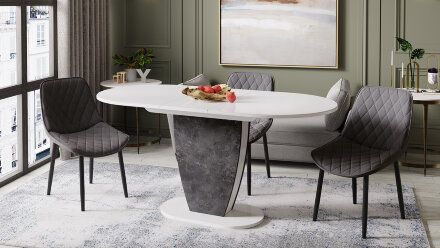 Стол обеденный раскладной Монреаль тип 1, моод темный  