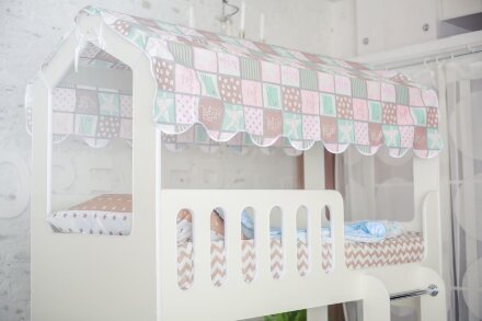 Кровать-домик 2-х ярусный без ящика 