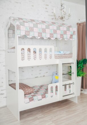 Кровать-домик 2-х ярусный без ящика 