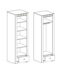 Шкаф однодверный платяной Прованс