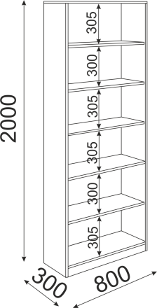 Стеллаж Остин М08 