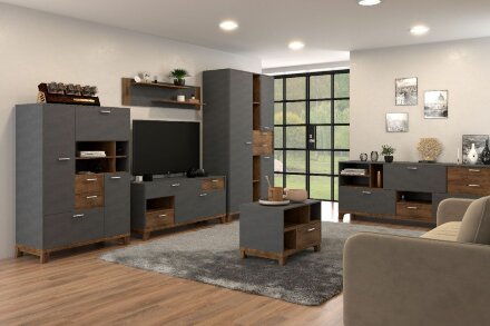 Полка навесная Монтана, металл бруклин 