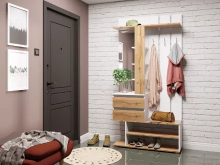 Прихожая Парус, белый/вотан 