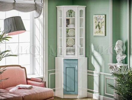 Буфет Констанция угловой, голубой 