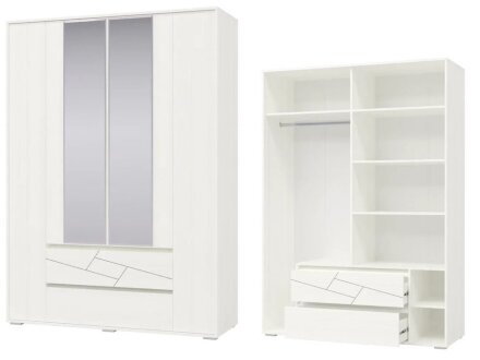 Шкаф 4-х дверный с ящиками Аделина   