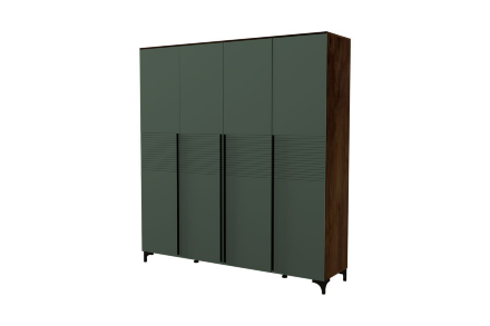 Шкаф 4-х дверный Брента, Оливковый 