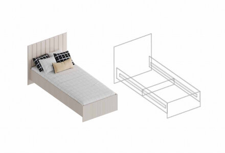 Кровать Тефия 0,9 