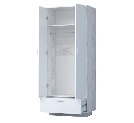 Шкаф с 2 дверями и 1 ящиком на цоколе Шк-1 ЭГО, бетон 