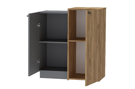 Комод 3 двери К-3 Квадро, Графит   